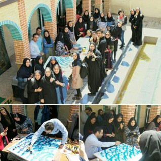 کارگاه "نقاشی خط" با حضور استاد احمد توسلی و دانشجویان دانشکده هنر