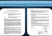 Signing of the trilateral cooperation agreement between the University of Science and Culture, Faculty of Tourism Sciences, and ITD Technical Institute of Canada