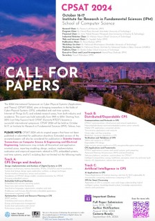 Call for Papers: The 5th CPSSI International Symposium on Cyber-Physical Systems (Applications and Theory)