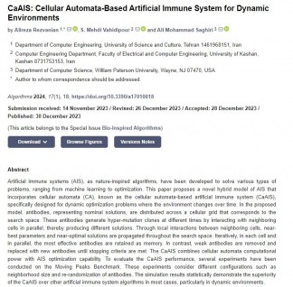 The international publication of a faculty member from the University of Science and Culture in the journal Algorithms